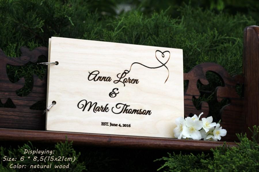 Mariage - Wedding Guest Book Rustic GuestBook Unique Wedding GuestBook Wood Guest Book Custom Guest Book Wedding Gift Personalized Wedding GuestBook