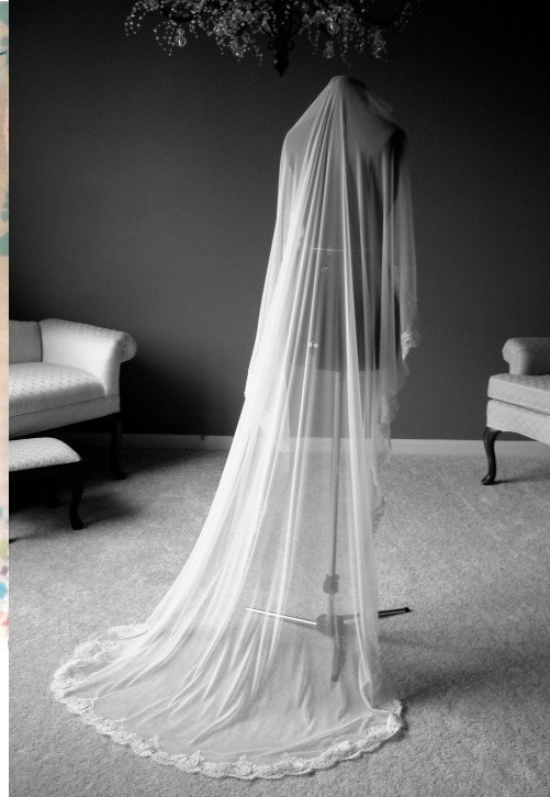 زفاف - Mantilla - Floor Length Veil