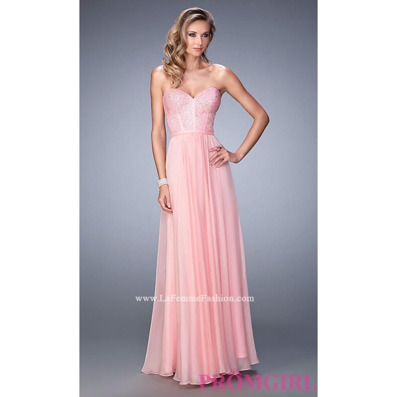 Hochzeit - Strapless Dress with Corset Bodice by La Femme - Discount Evening Dresses 