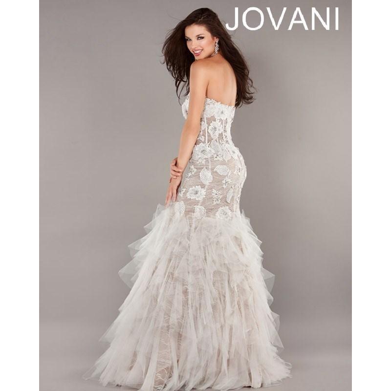 Wedding - Buy Red Strapless Lace Tiered 2013 Prom/formal Evening/military Ball Dress Jovani Plus Size 72635 - Cheap Discount Evening Gowns