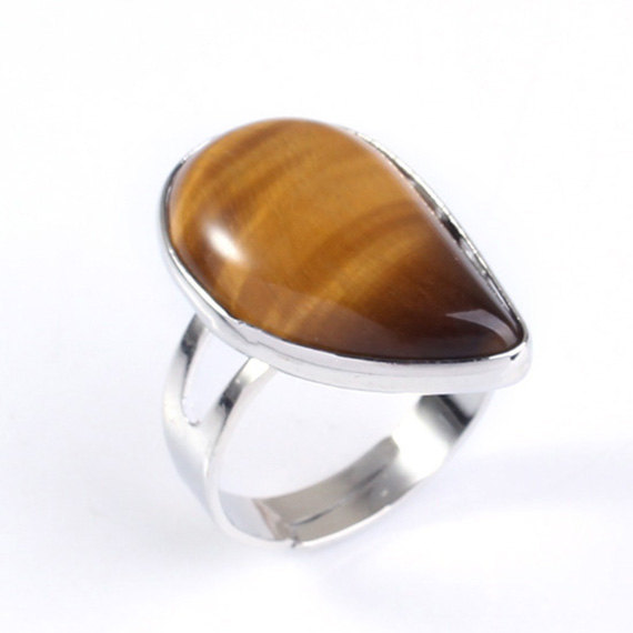 Mariage - Handmade Jewelry Handmade Rings Stone Rings Adjustable Ring Adjustable stone Ring Tiger Eyes Ring Silver Ring Adjustable Jewelry