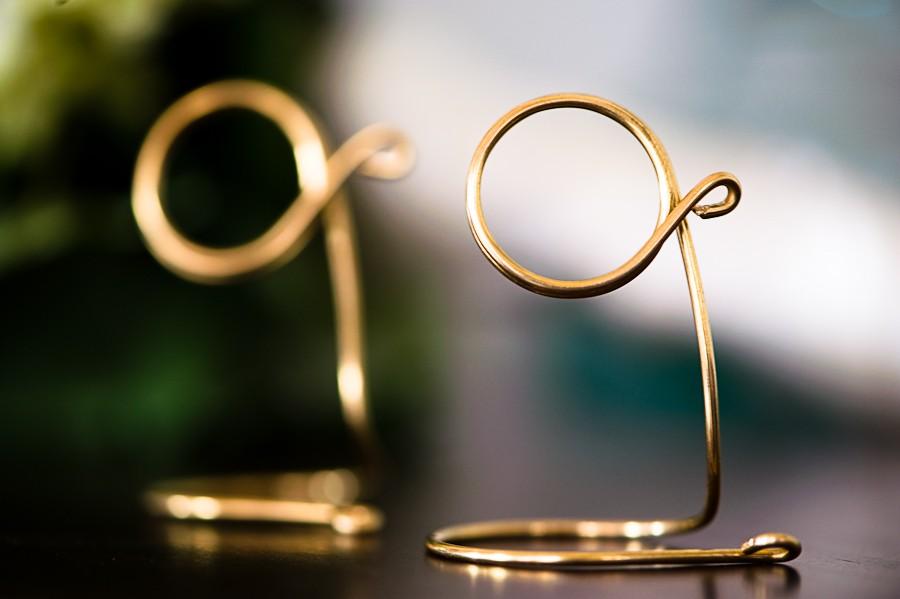 Mariage - Brass Table Sign Holder, Wedding Reception Decor, 9pcs