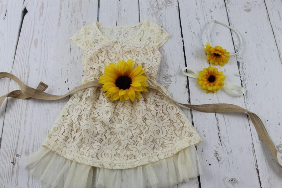 flower girl dresses with sunflowers