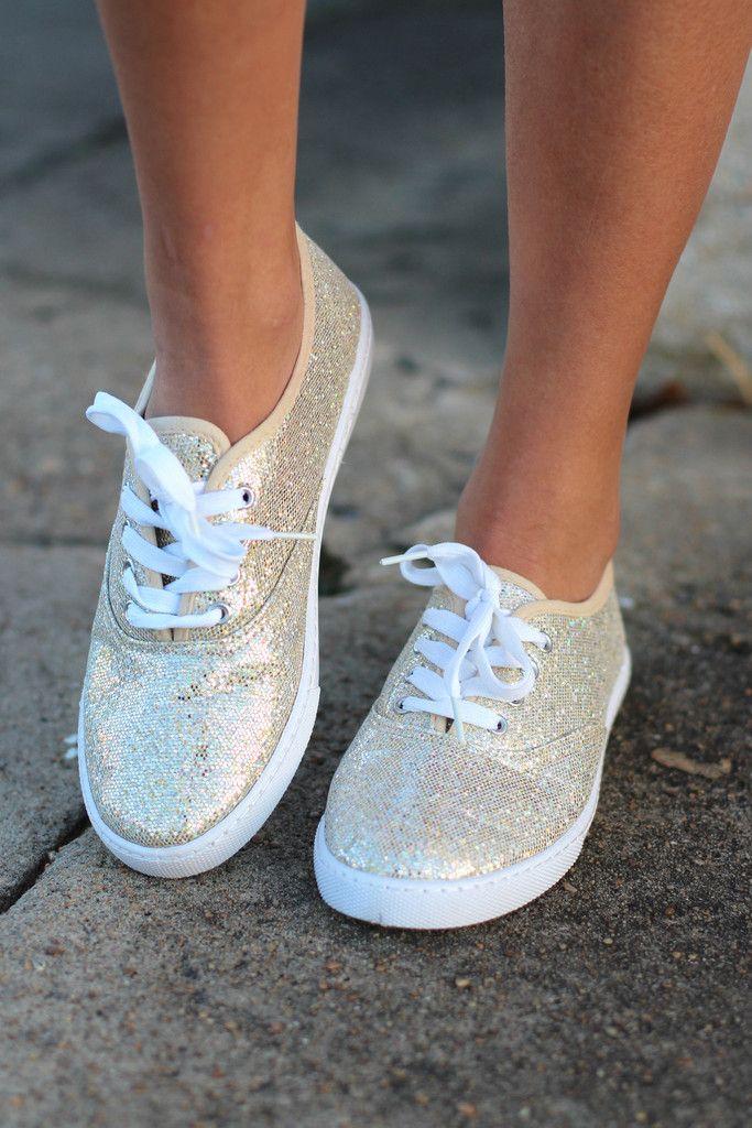 Wedding - Favorite Sneakers {Gold Glitter}