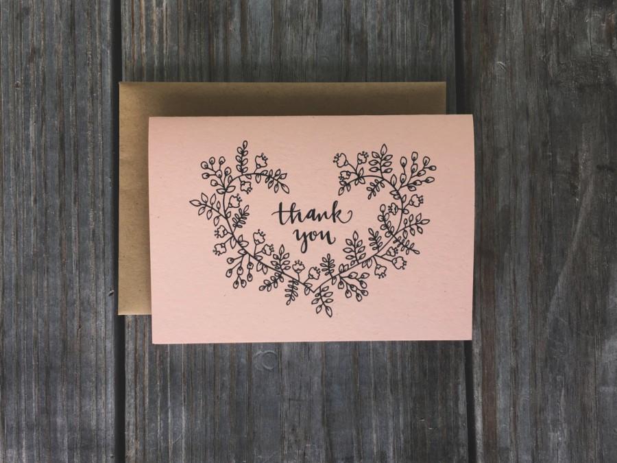 Mariage - Thank You Cards for Wedding Gifts, Rustic Thank You Cards, Wedding Thank You Cards