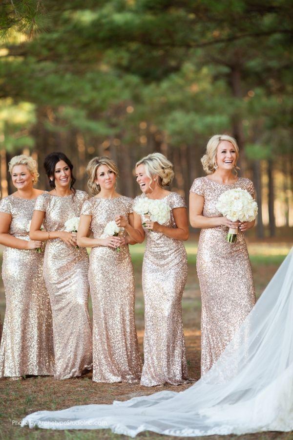 Свадьба - Shinning Backless Sequined Long Party Bridesmaid Dress