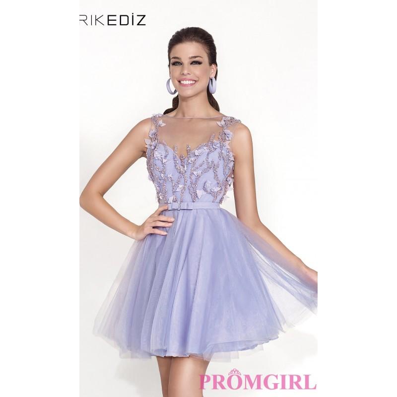 Свадьба - Short Illusion Sweetheart Dress by Tarik Ediz - Brand Prom Dresses