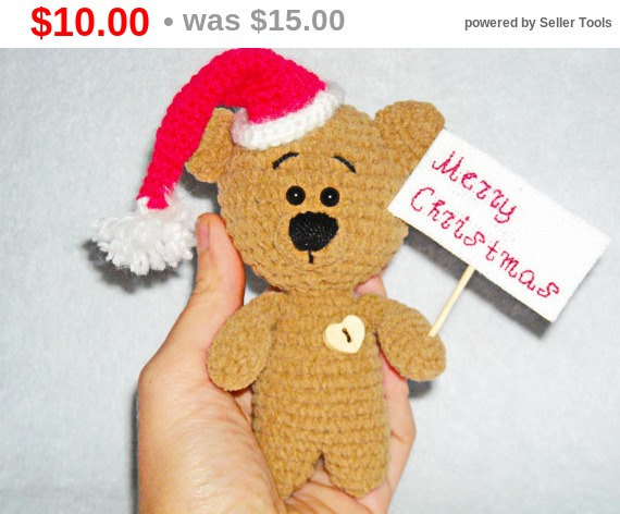 Mariage - Sales amigurumi teddy bear teddy bear crochet toy knitted teddy bear Christmas decoration Christmas gift crochet Christmas giftstuffed be...