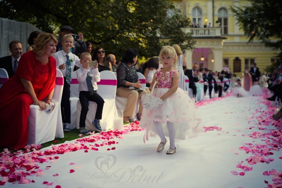 Wedding - Flower Girl Dress Pink Flower Girl Dress with Cotton Fully Lined Multiple Layers Flower Girl Dress
