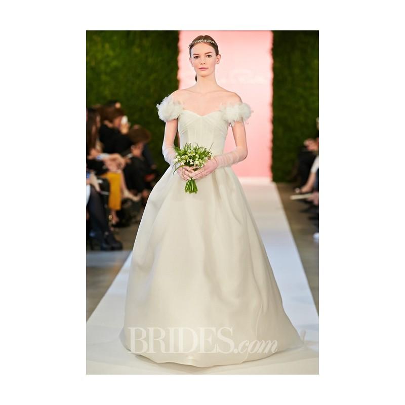 Wedding - Oscar de la Renta - Spring 2015 - Off-the-Shoulder Silk Ball Gown Wedding Dress - Stunning Cheap Wedding Dresses