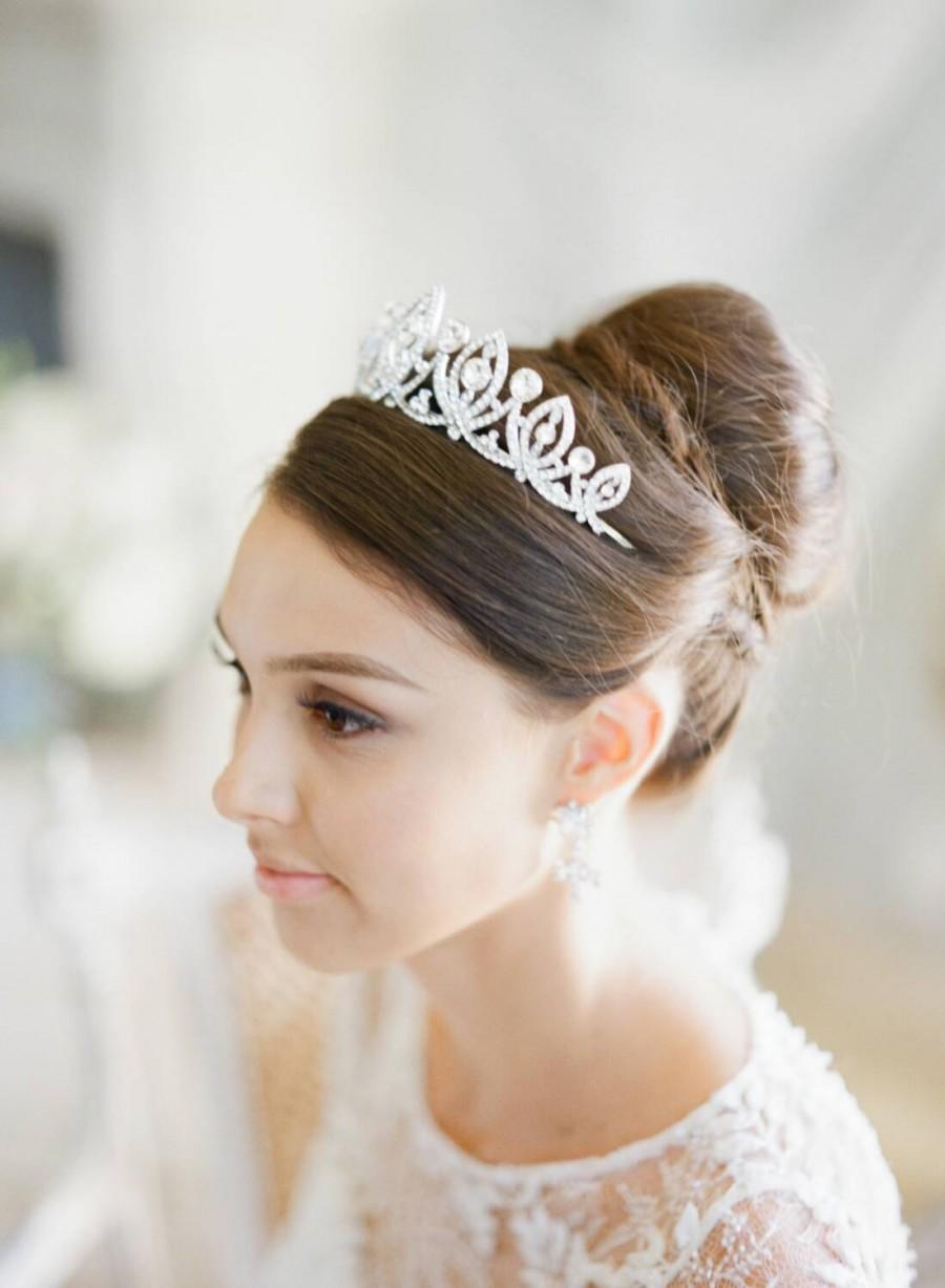 Mariage - Bridal Tiara  - LUNA, Swarovski Bridal Tiara, Crystal Wedding Crown, Rhinestone Tiara, Wedding Tiara, Diamante Crown