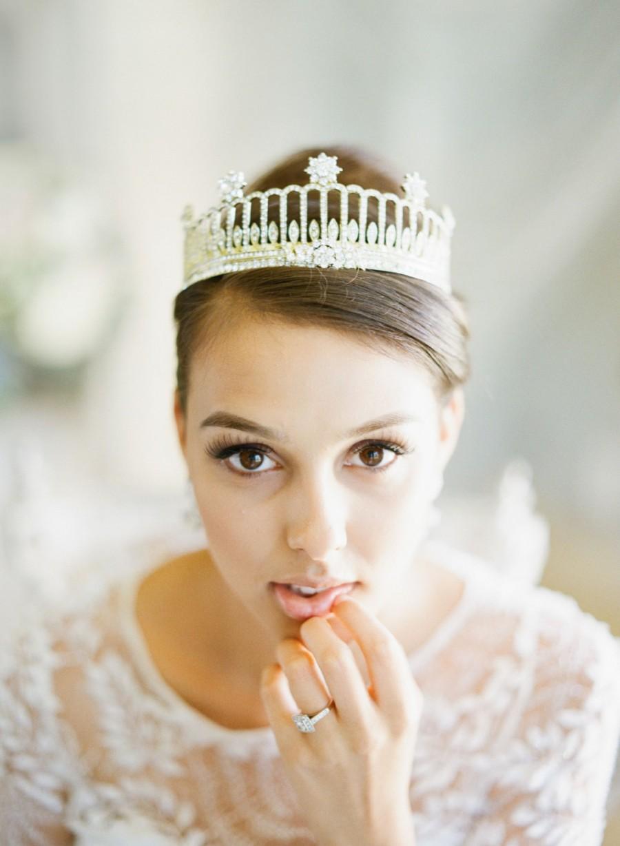 Hochzeit - Bridal Tiara, Belle Epoque Wedding Tiara - ELIZA, Swarovski Bridal Tiara, Crystal Wedding Crown, Gold Tiara,Wedding Tiara,Bridal Crown