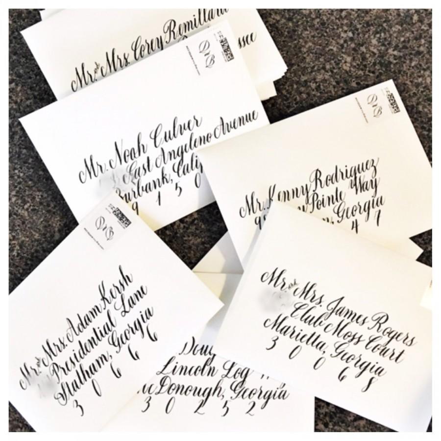 Свадьба - The "Savannah" style - outer envelope calligraphy