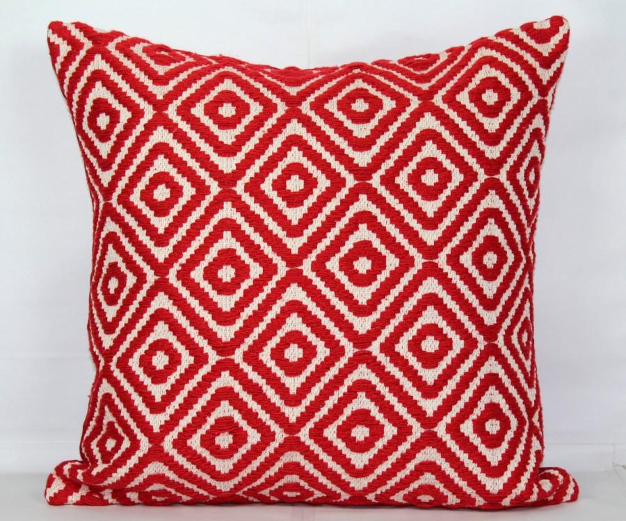 Mariage - Red throw pillow covers 24x24 christmas pillow cover 20x20 pillow covers 18x18 holiday pillows christmas pillowcase christmas cushion cover