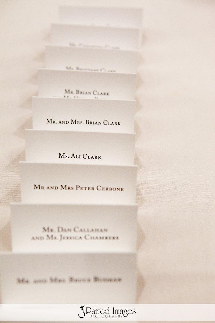 Mariage - Wedding Place Cards, Escort Cards Weddings, Classic Place Cards, Folded place cards, Printed Place Cards, Black and White Wedding Place Card