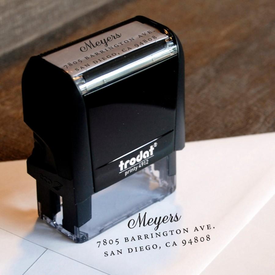 Mariage - Personalized Wedding Return Address Stamp Self Inking - Great for Holiday Cards and Newlyweds