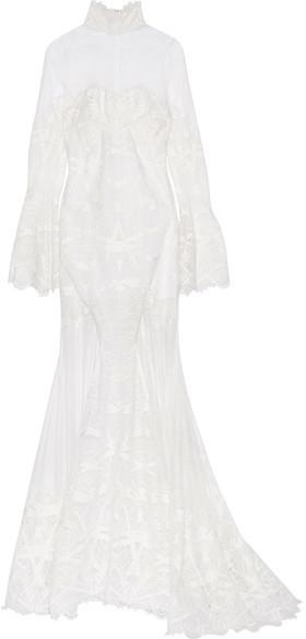 Mariage - Jonathan Simkhai - Embroidered Tulle Gown - White