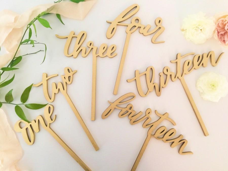 Wedding - Custom Hand Drawn Laser Cut Table Numbers