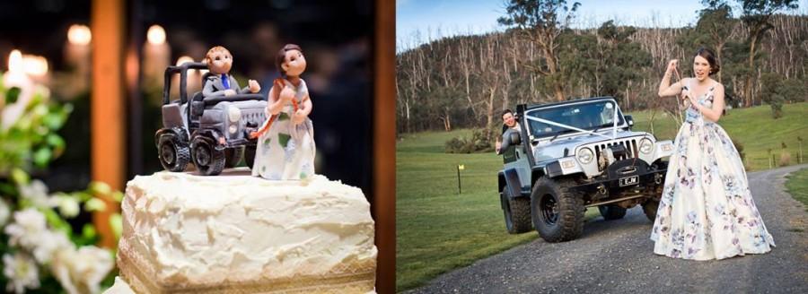 Свадьба - Custom Jeep Wedding Cake Topper, Custom wedding cake topper, personalized cake topper, Bride and groom cake topper, Mr and Mrs cake topper