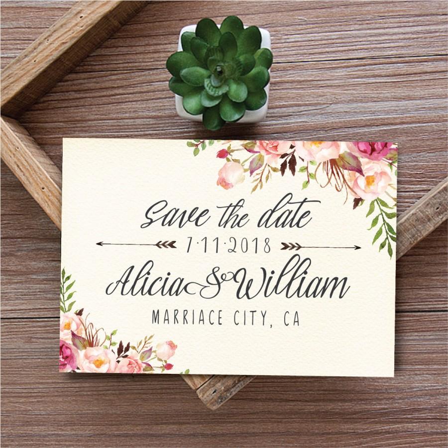 Save The Date Template, Printable Save The Date Card, Boho Save For Save The Date Cards Templates