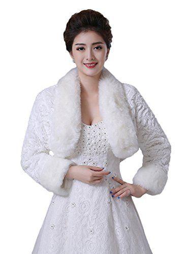 Mariage - Winter Faux Fur Wedding Bolero Jacket