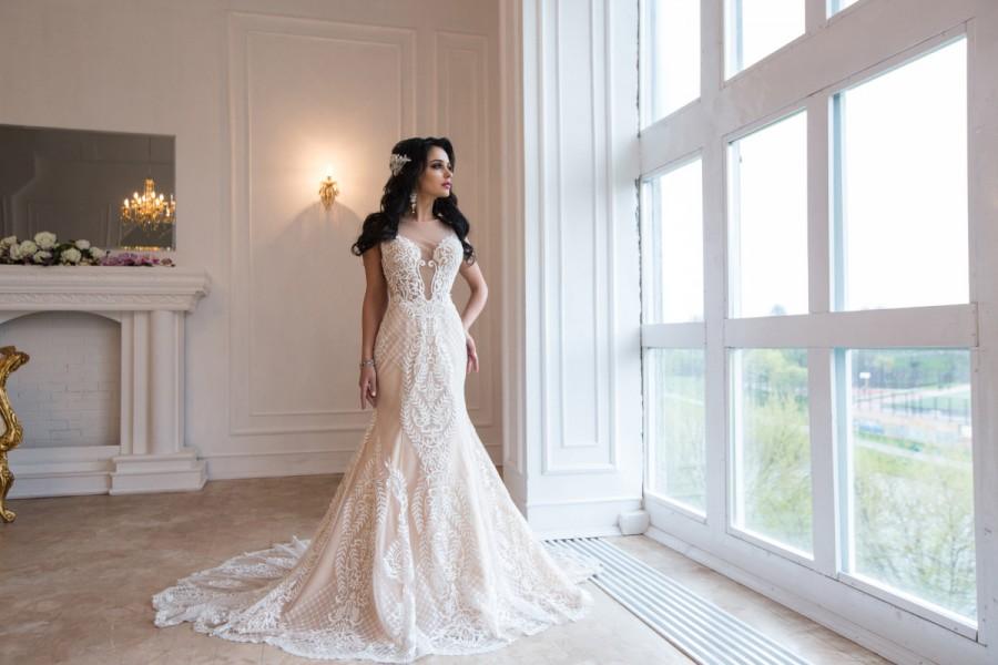 Wedding - Wedding Dress Panamera, Wedding Dress Lace, Open Back Wedding Dress, Unique Gown, Sexy Wedding Dress, Boho Wedding Dress, Vintage Gown