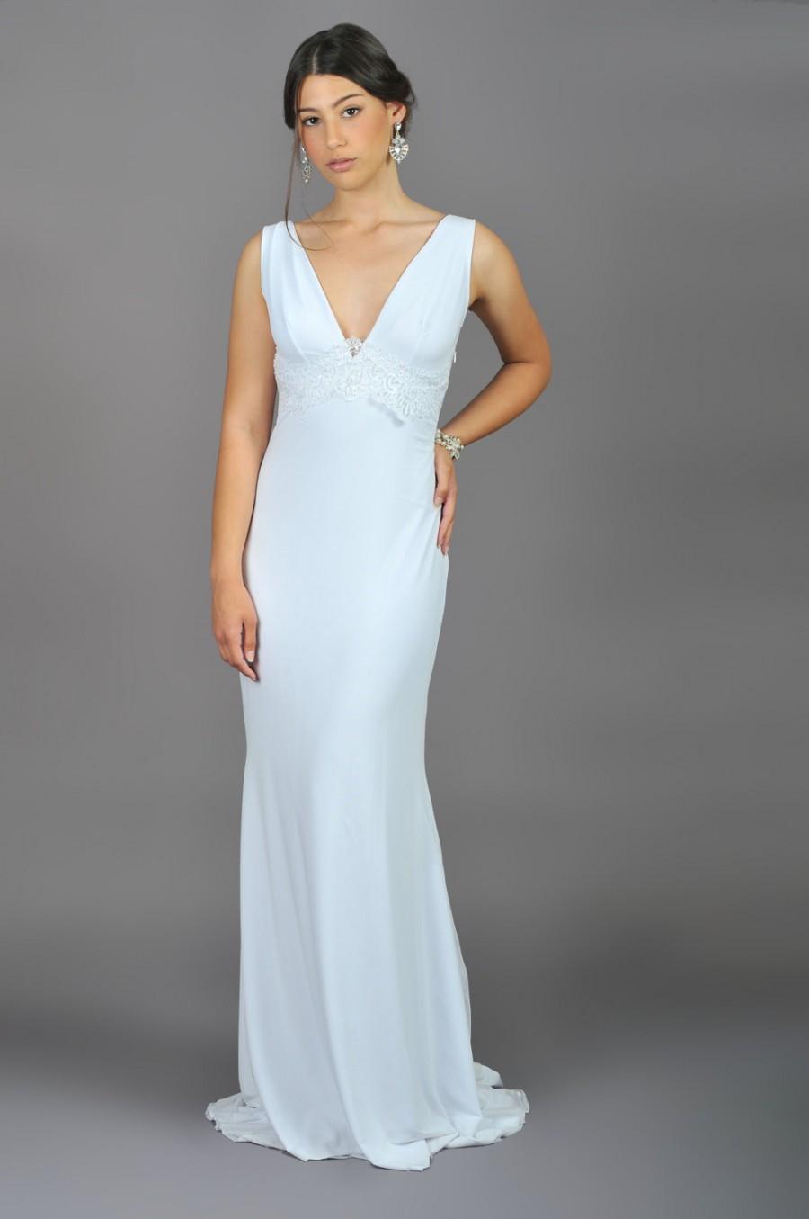 زفاف - Ivory maxi wedding dress - boho chiffon and lace bridal gown - Ivory lace wedding gown - Vintage lace wedding dress