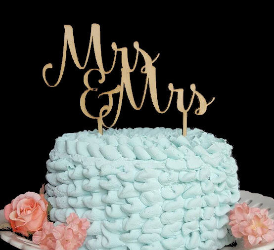 Wedding - Mrs & Mrs Wedding Cake Topper, Mrs and Mrs Cake Topper, Wedding Cake Topper, Cake Topper, Lesbian Wedding Cake Topper, Same Sex Cake Topper