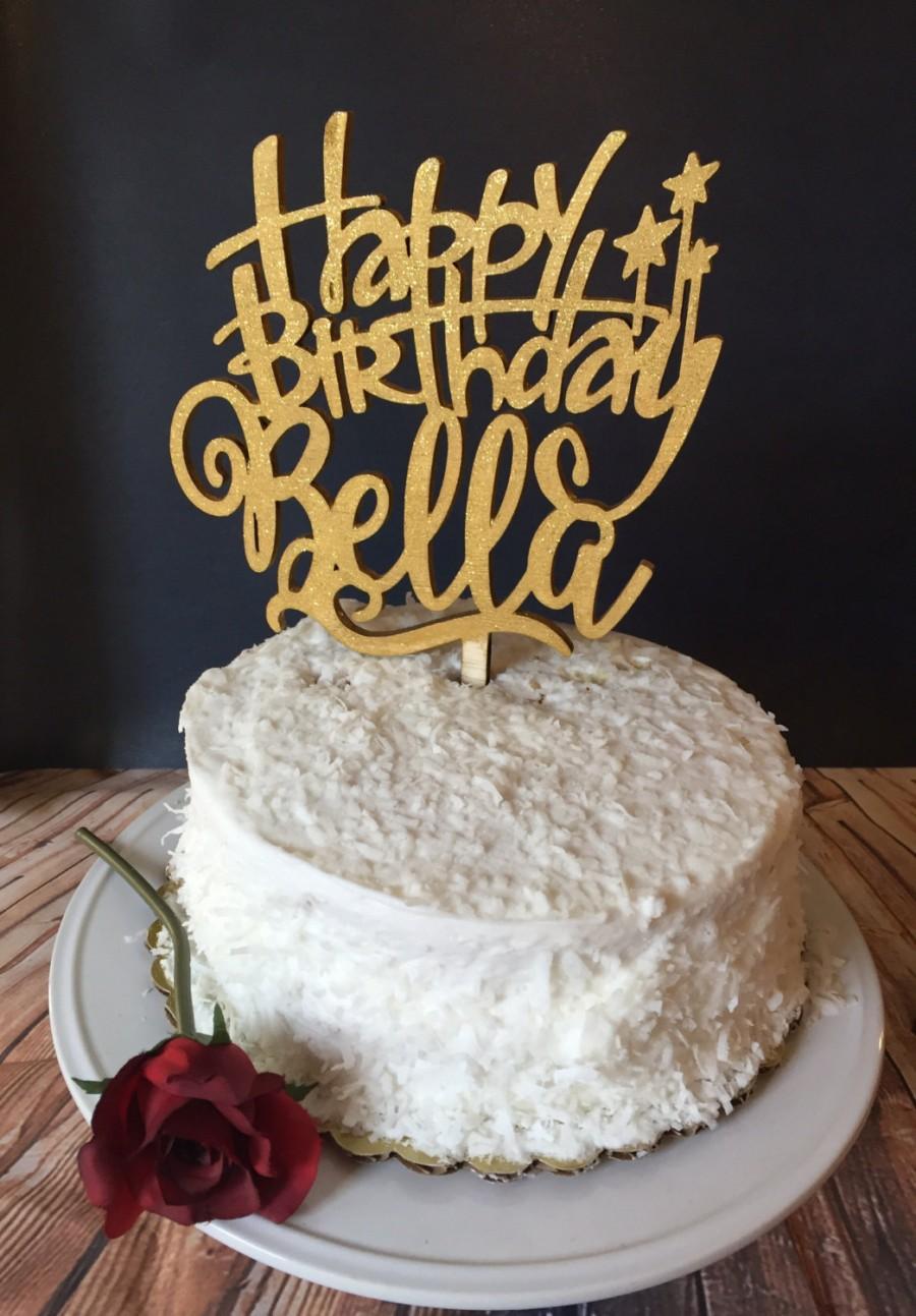 Hochzeit - Personalized Cake Topper. Wedding, Birthday or Bridal Shower Cakes. Rustic Wedding Decor. Custom Cake Topper. Professional Wood Laser Cut.