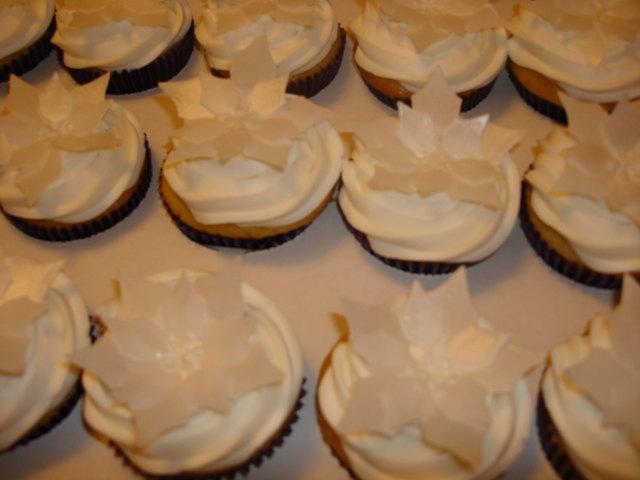 زفاف - Edible Wafer /Rice Paper  Poinsettias  for Cakes, Cookies, Cake Pops and Cupcakes