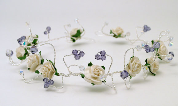 Hochzeit - Wedding Rose hair vines, Prom Halos, bespoke flower wreaths, bridal hair accessories, bridesmaids hair accessories, floral headpieces,