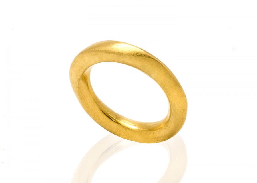 Hochzeit - Infinity 14k Gold wedding band ring - Unisex gold band ring