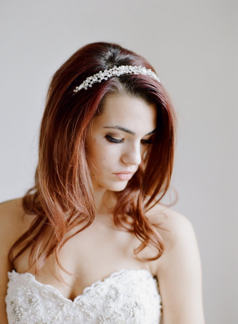 زفاف - Swarovski Crystal Headband, Bridal Headband, Wedding Headband, Bridal Wedding Headband, Swarovski Crystal Bridal Hair Accessory- The BRIDGET