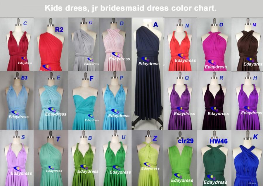 Hochzeit - Full length Floor Length Kids Dress Junior Bridesmaid Dress Jr Dress Flower Girl Dress Infinity Dress