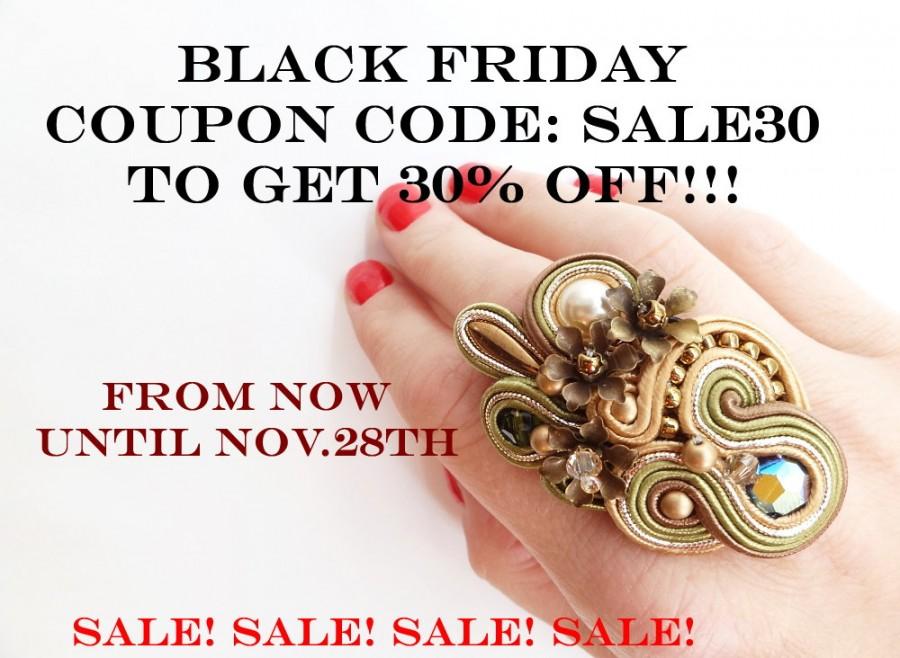 Свадьба - BLACK FRIDAY Sale Cyber Monday Christmas Sale Soutache Jewelry Sale Earrings Pendants Bracelets 30% OFF Handmade Sale Canada Sale Promotion