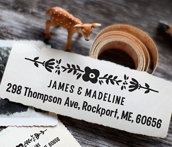 Mariage - Custom Address Stamp, Self Inking Stamp, Return Address Stamp, Custom Wedding Gift, Custom Rubber Stamp, Personalized Rubber Stamp - 1024