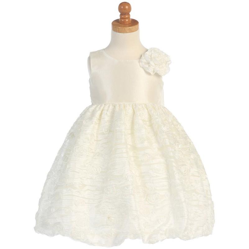 زفاف - Ivory Taffeta Bodice w/ Embroidered Tulle Dress Style: LM674 - Charming Wedding Party Dresses