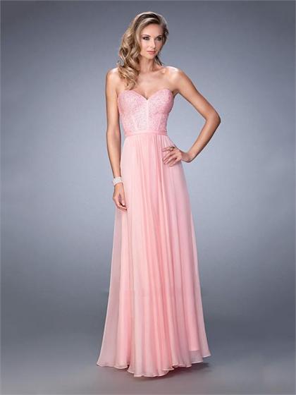 Wedding - Beautiful A-line Sweetheart Neckline Beaded Bodice Ruched Prom Dress PD3303