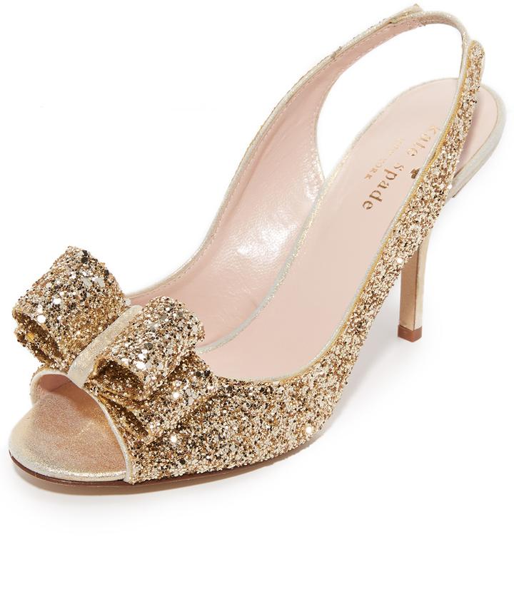 زفاف - Kate Spade New York Charm Glitter Slingback Sandals