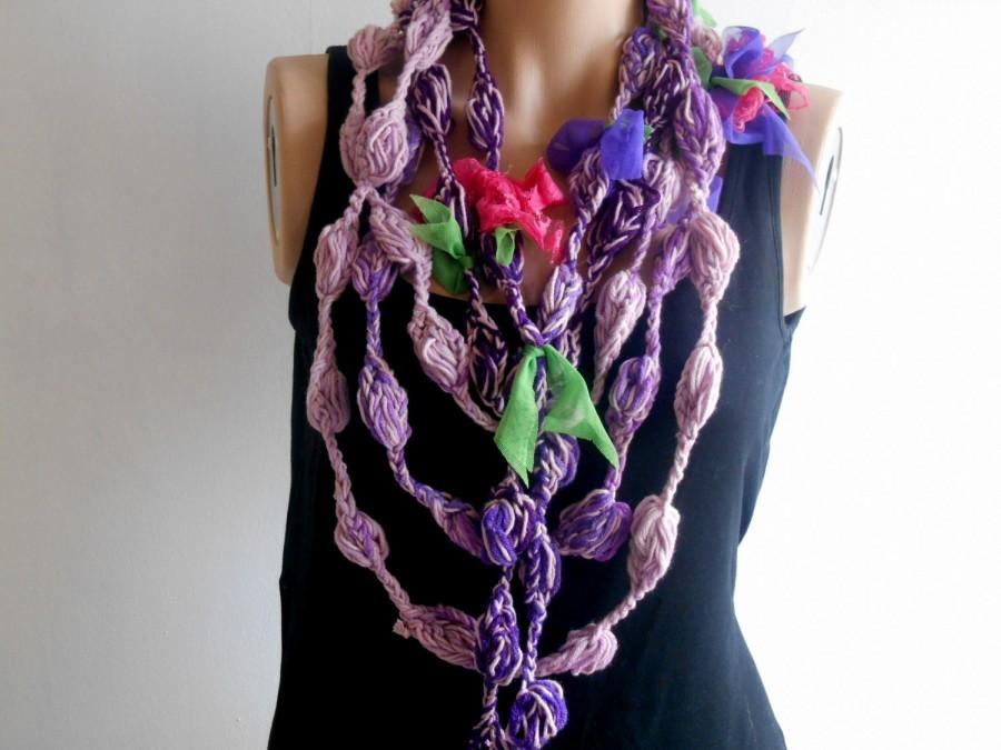 زفاف - Crochet Scarf, Loop Scarf, Infinity Scarf, Gypsy Scarf, Knitting Necklace, Fiber Necklace, Chunky Scarf, Knitted Scarf, Long Knitted Scarf