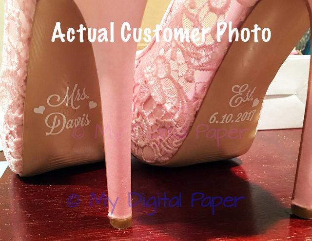 زفاف - Wedding Shoe Decal - Bride Shoe Sticker - Custom Shoe Decals for Wedding - Wedding Shoe Sticker - Shoe Sole Decal - Bride Gift