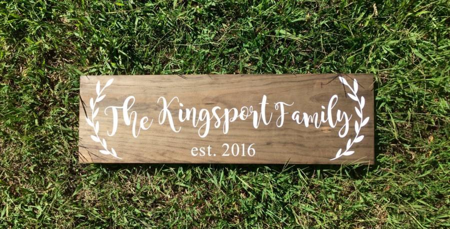 Wedding - Rustic Family Sign - Wood Family Established Sign - Wedding Established Signs - Personalized Wedding Gift - Last Name Sign - Rustic Name