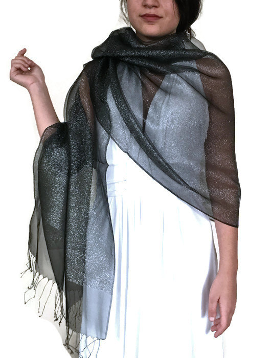 black silk shawl