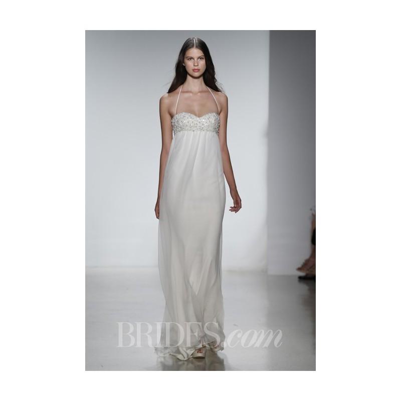 Mariage - Christos - Spring 2014 - Madelaine Silk Chiffon Empire Wedding Dress with Pearl and Crystal Bodice - Stunning Cheap Wedding Dresses