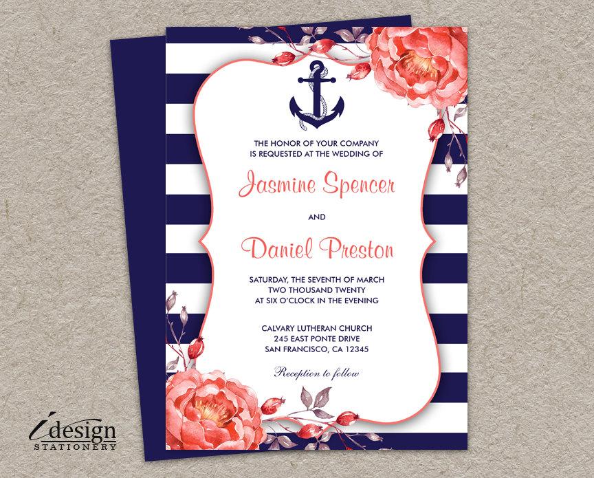 Hochzeit - Nautical Wedding Invitation 