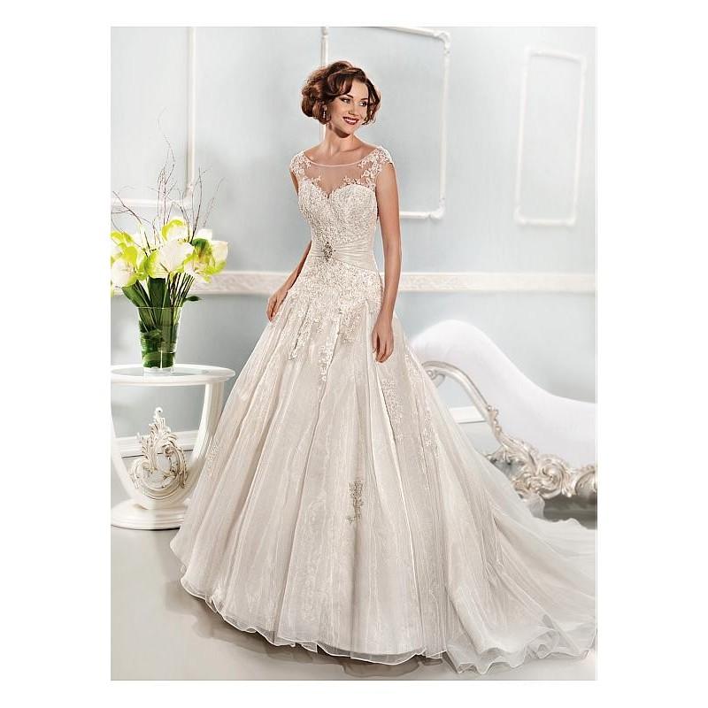Mariage - Charming Organza Bateau Neckline Natural Waistline A-line Wedding Dress - overpinks.com