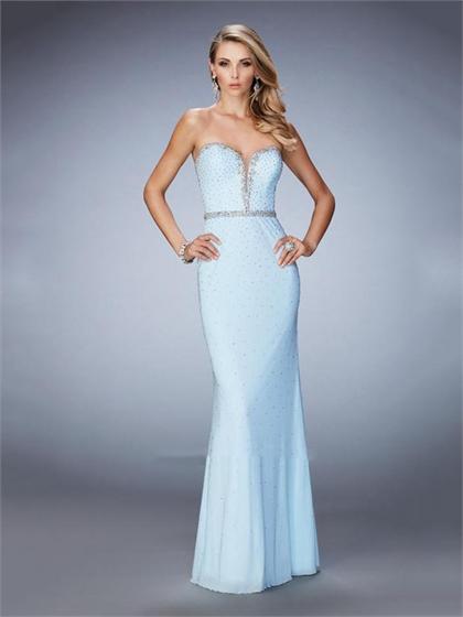 Hochzeit - Captivating With a Sheer Plunging Sweetheart beaded Chifon Prom Dress PD3328