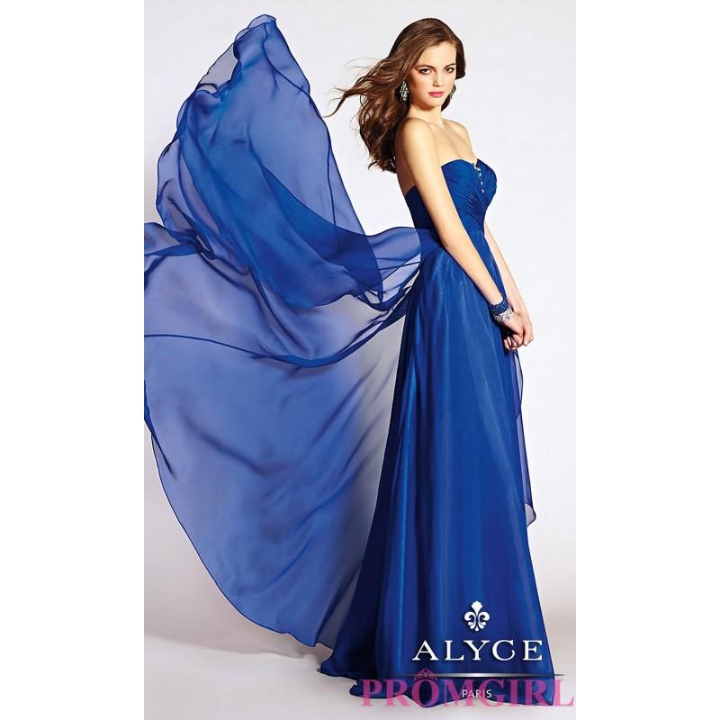 زفاف - Strapless Sweetheart Chiffon Gown by Alyce - Brand Prom Dresses