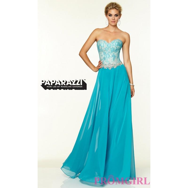 Mariage - Strapless Mori Lee Dress with Corset Bodice - Brand Prom Dresses