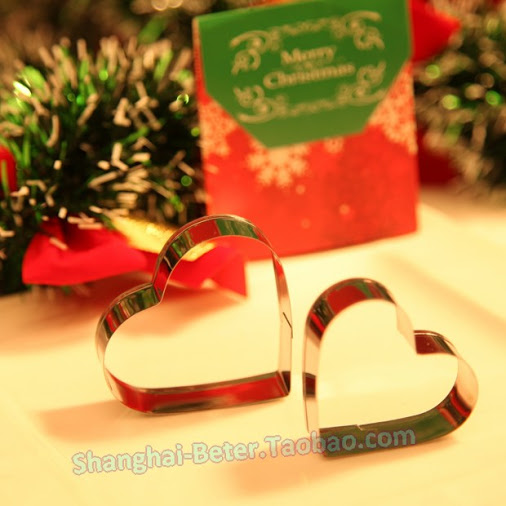 زفاف - Beter Gifts® Christmas Day BETER-WJ007/B Heart Cookie Cutters Wedding Favors
